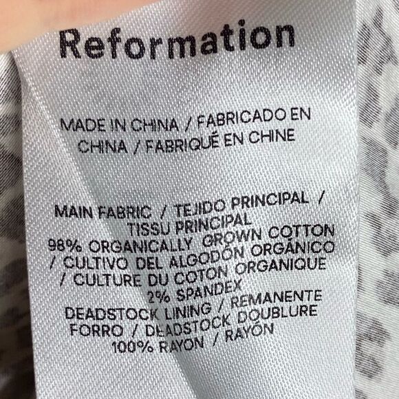 Reformation Marielle Mini Brown Dress Leopard Size 10 - Picture 9 of 10